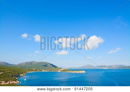 Capo Caccia Coast On A Clear Day