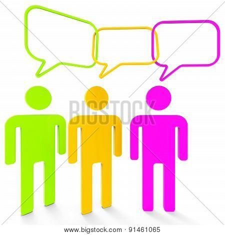 People Speaking Indicates Point Of View And Assumption