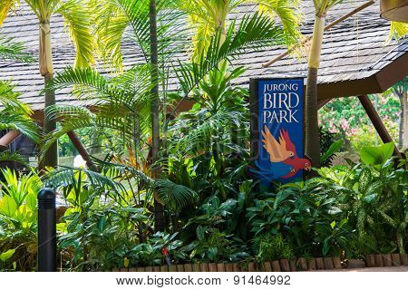 Singapore - AUGUST 3, 2014: Entrance to Jurong Bird Park on August 3 in Singapore, Singapore. Jurong Bird Park is a popular tourist attraction in Singapore