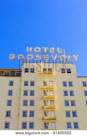 Facade Of Famous Historic Roosevelt Hotel