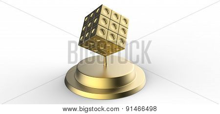 Golden Master Cube Statuette