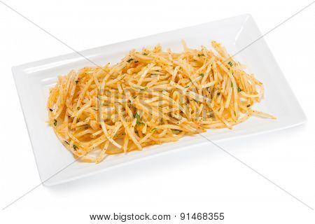 Kamdicha - a salad of raw potatoes and spices. From a series of Food Korean cuisine.