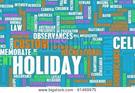 Going on Holidays or a Public Holiday as Concept