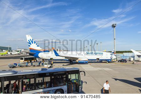 Aircraft On Apron After Landing