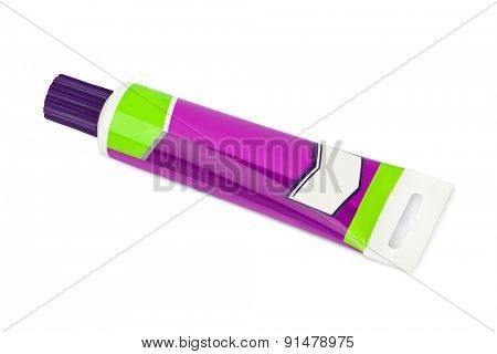Tube of glue isolated on white background