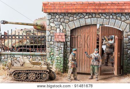 Miniature with german officers