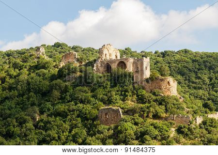 Montfort (shtarkenberg) Is A Ruined Crusader Castle . Israel.