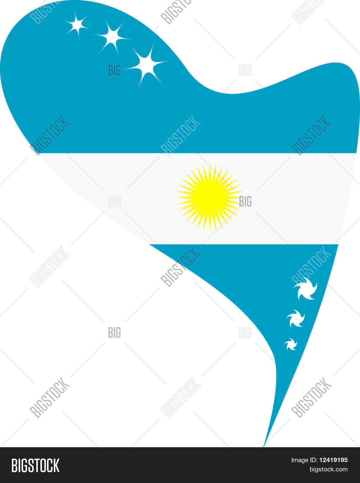 Argentina Heart. Icon Vector & Photo (Free Trial) | Bigstock