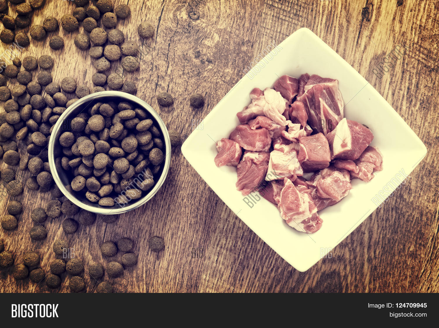 Meat Bowl Opposite Dry Image Photo Free Trial Bigstock