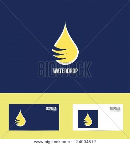 Vector company logo icon element template water drop droplet waterdrop