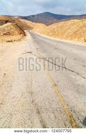 In Oman Asphalt Street White Line