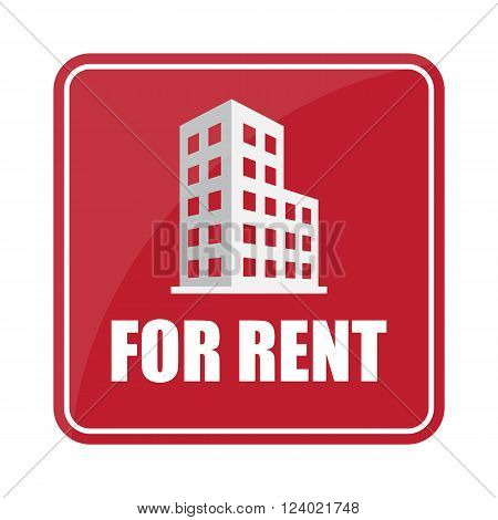Buildings icon and office Sell rent icon sign