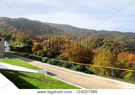 Autumn scenery in the mountains of Gandzasar