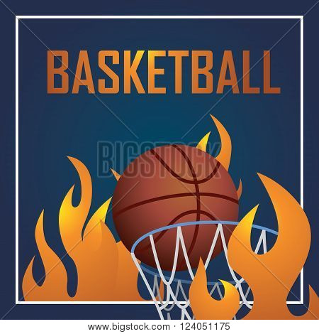Basketball sport postcard design, vector illustration eps10 graphic