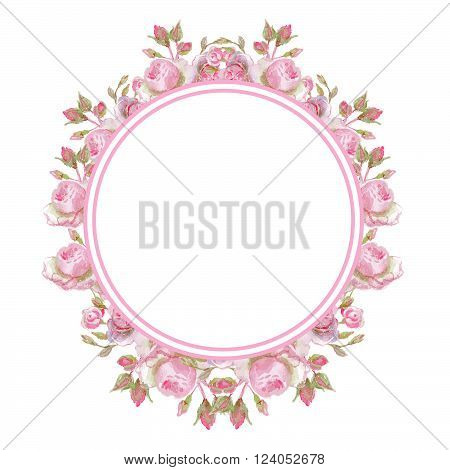 Watercolor spring bouquet. Fresh flowers and branches with green leaves. Invitation to the wedding, celebration, holiday, birthday card. Floral background. Floral vintage frame. Wedding rings