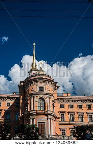 Mikhailovsky Castle, aka St Michael's castle, or Engineers castle, St Petersburg, Russia. One of the main attractions of the city with museum inside.