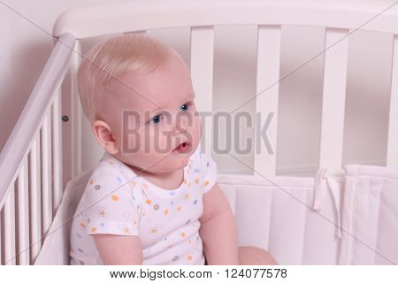 Little baby boy at home