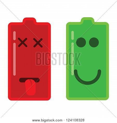 vector set with battery icon Battery level