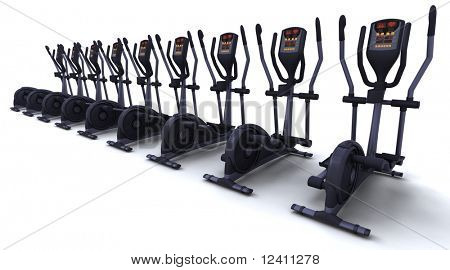 3D vykreslení crosstrainery izolovaných na bílém