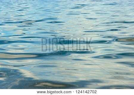 Blue water of the lake. Background texture