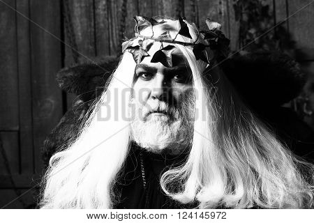 Zeus In White Wig
