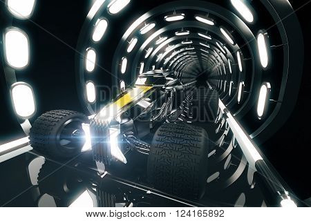 Hot Rod In Tunnel Side