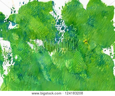Abstract Watercolor Colorful Texture Art Background. Monotype effect of paint and paper. Paint texture background. Splatter Paint Splash background textures. Made by gouache and watercolor paint.