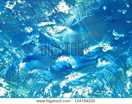 Abstract Watercolor Colorful Texture Art Background. Monotype effect of paint and paper. Paint texture background. Splatter Paint Splash background textures. Made by gouache and watercolor paint.