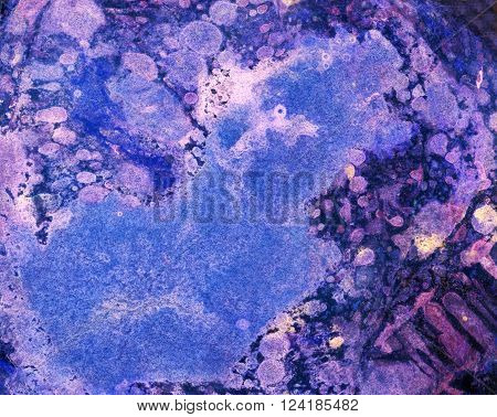 Cosmic Paper Marble Textures. Background texture. Color abstract background. Blue space watercolor background. Hand drawn gouache paint background. Colorful background texture.