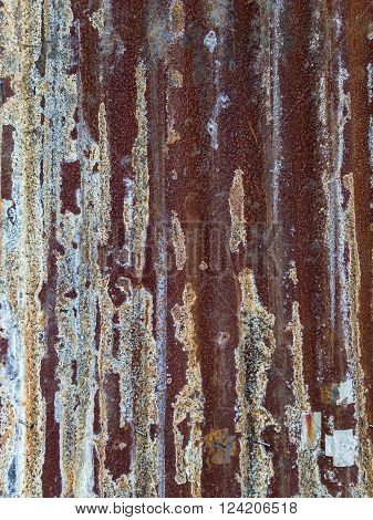 The old rusty zinc as abstracted picture for background