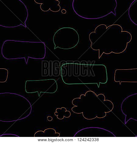 Seamless pattern with speech bubbles vector eps10