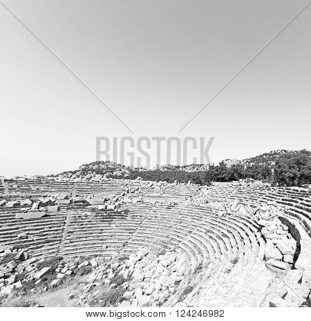 The Old  Temple And Theatre In Termessos Antalya Turkey Asia Sky And Ruins