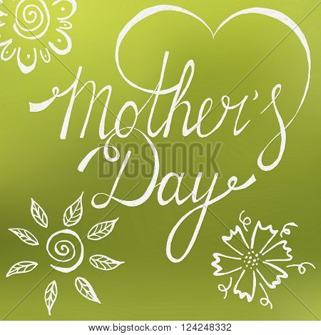 Happy Mothers Day Typographical Background. Happy Mothers Day  lettering.