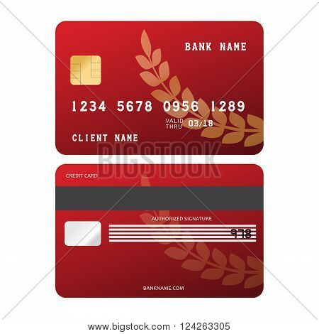 Modern abstract realistic vector credit card. 10 eps vector illustration