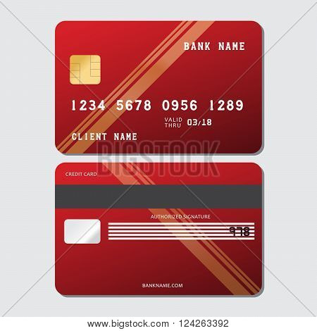 Modern abstract realistic vector credit card. 10 eps vector illustration