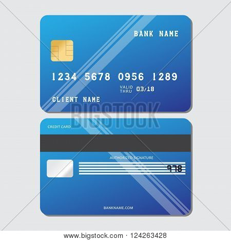 Modern abstract realistic vector credit card. 10 eps vector illustration