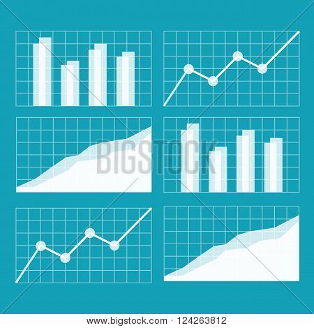 Graphs and charts. 10 eps vector illustration