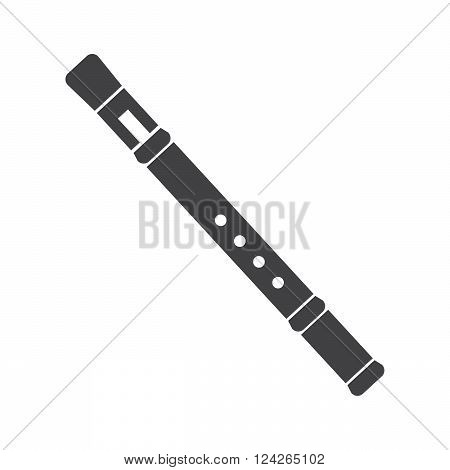 Classical flute isolated on white background. 10 eps vector illustration