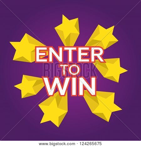 Enter to win. 10 eps vector illustration