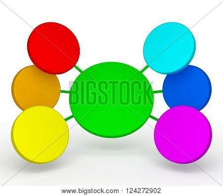 abstract background colored circles communication business success 3d