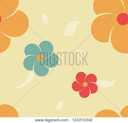 flower seamless pattern. seamless flower background. flower repeatable background. flower textile. vector stock.