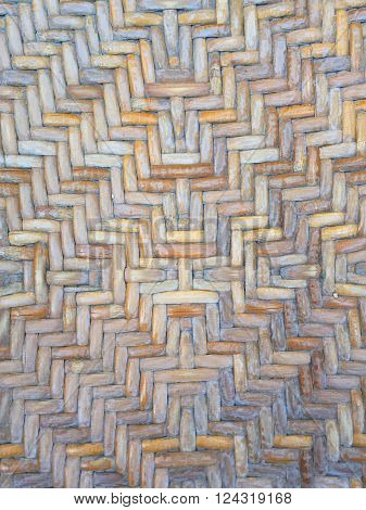 Texture background of handicraft old brown ratten wicker furniture