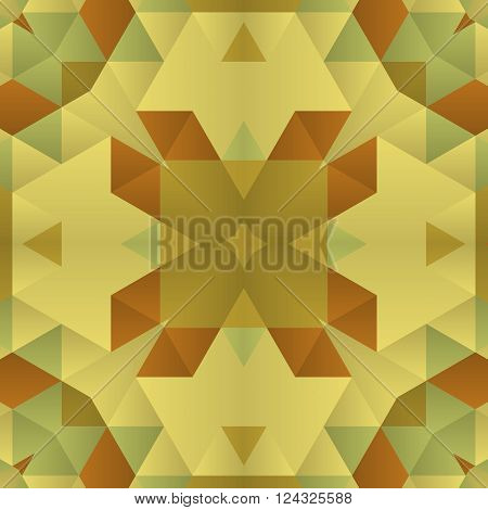 Symmetrical background element with bold geometrical patterns and stylized floral pattern. For wallpaper, pattern fills, web page background, surface textures for print and dalle production.