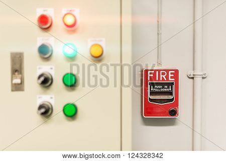 An Fire Alarm near door fire .