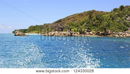 Beautiful Curieuse Island in the Indian Ocean.