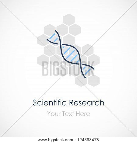 Vector illustration of a Genetic research on white background