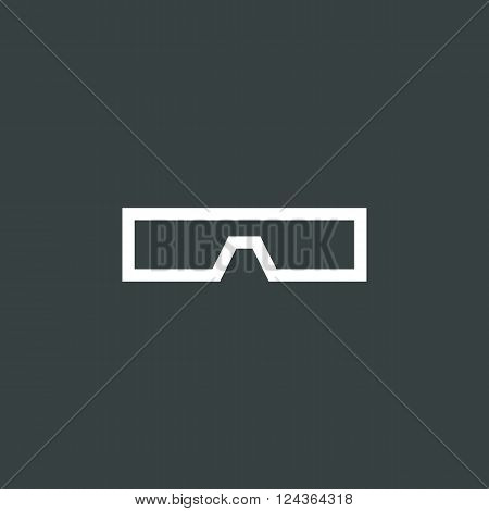 3D Glass Icon In Vector Format. Premium Quality 3D Glass Icon. Web Graphic 3D Glass Icon Sign On Dar