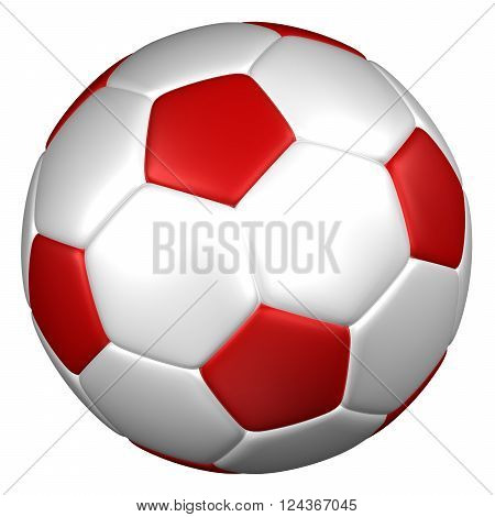 Soccer ball isolated on white background. 3D render.