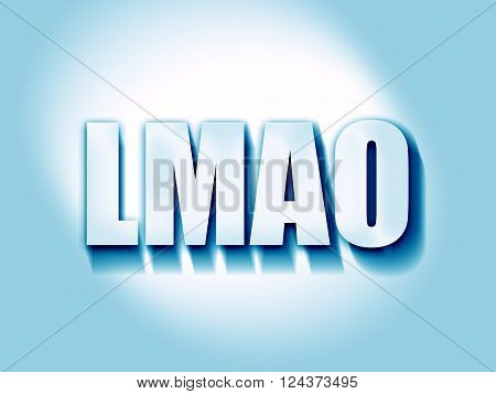 lmao internet slang with some soft smooth lines