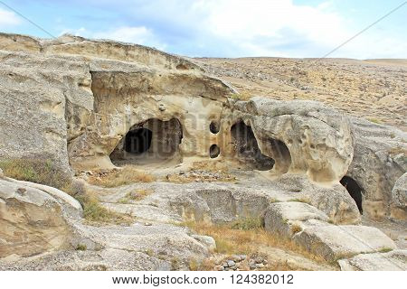 Ancient stone city Upliscikhe in Georgia, Asia